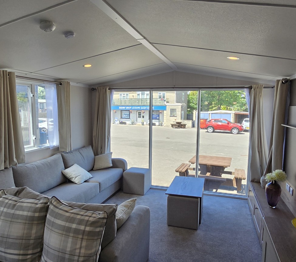 Interior Lounge Area and Front Window view of the 2025 Swift Morlaix 38 x 12 - 2 Bedroom