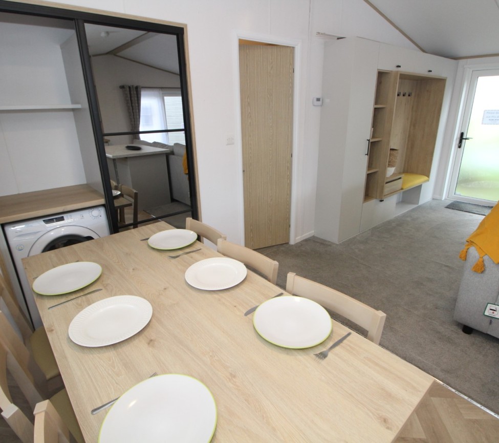 Interior Dining view of the 2023 Atlas Oakwood Lodge 40 x 20 x 2 Bedroom