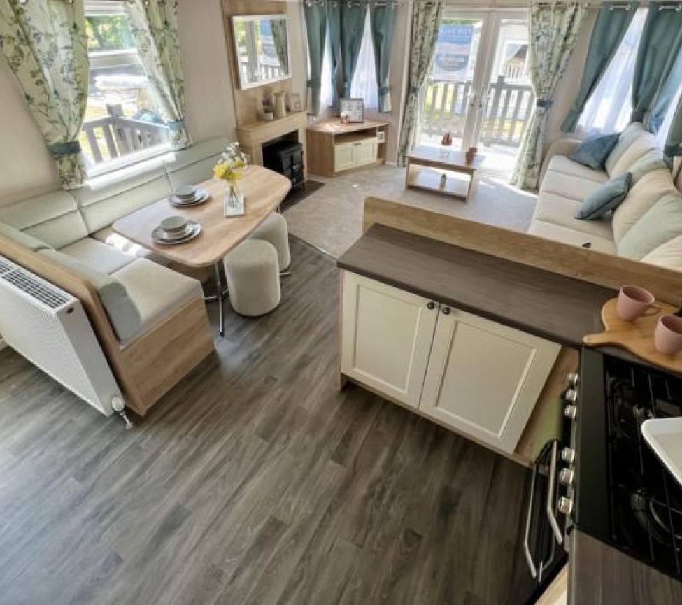 Holywell 21 Swift Burgundy kitchen interior view