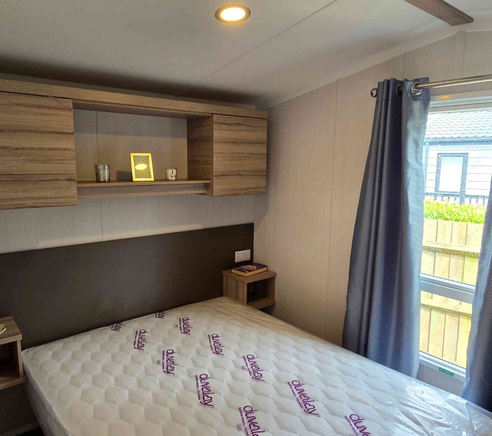 Interior Master Bedroom view of the 2025 Swift Atlantique 28 x 10