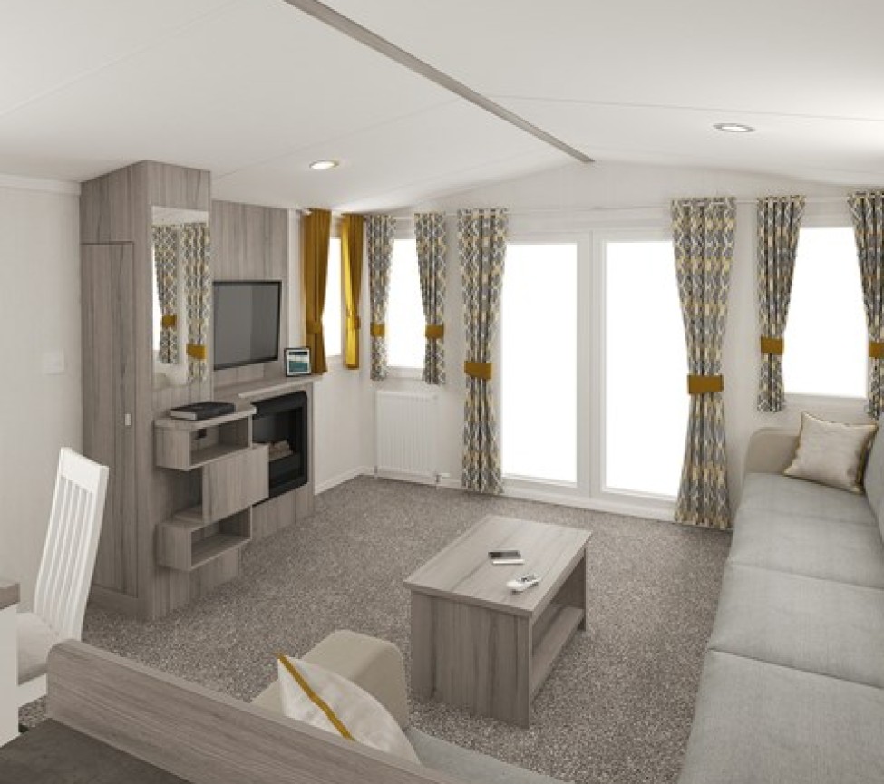 The open plan living area of the Swift Ardennes