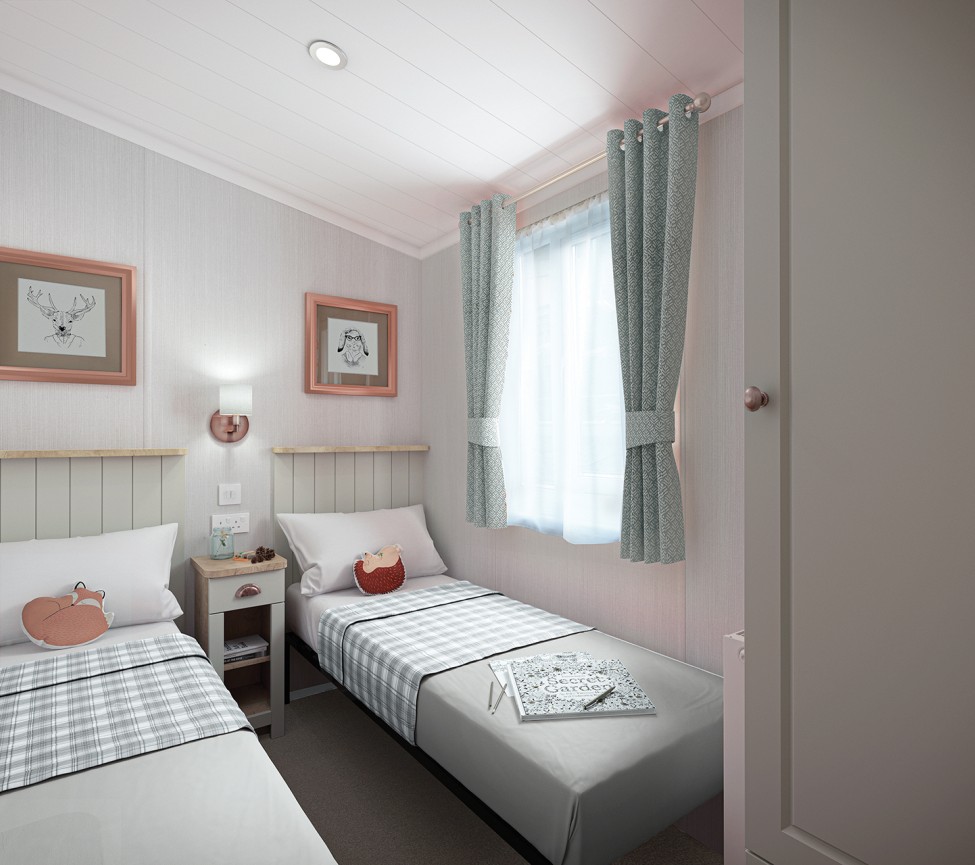 twin bedroom of the Vendee Lodge