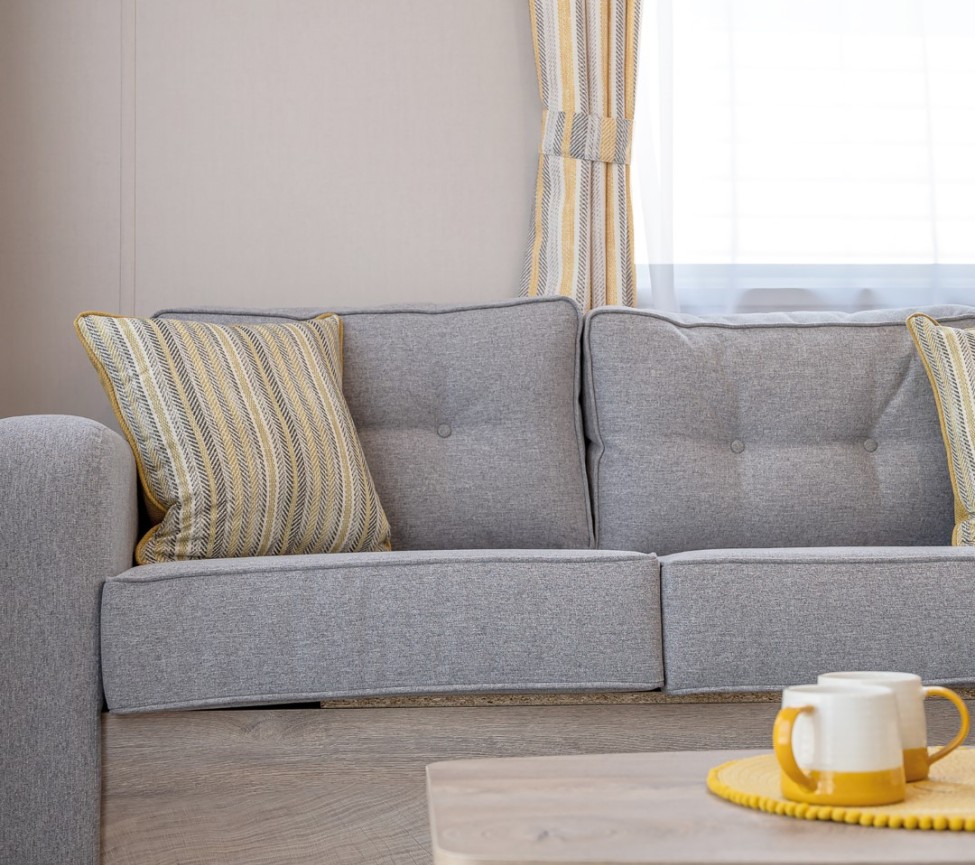 Interior Lounge Sofa view of the 2024 Atlas Mirage 35 x 12