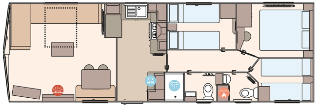 2024 ABI Keswick 36x12 3 Bed floor plan