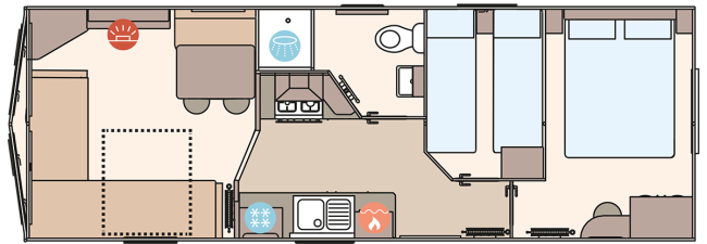 2024 ABI Keswick 28x10 2 Bed floor plan