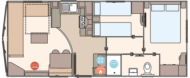 2024 ABI Keswick 28x12 2 Bed floor plan