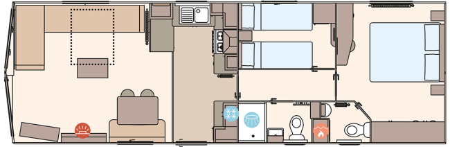 2024 ABI Keswick 36x12 2 Bed floor plan