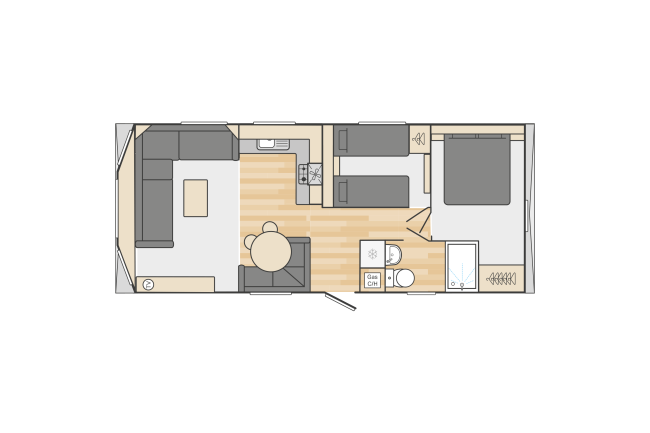 2024 Swift Loire floor plan 28x12 2 bedrooms
