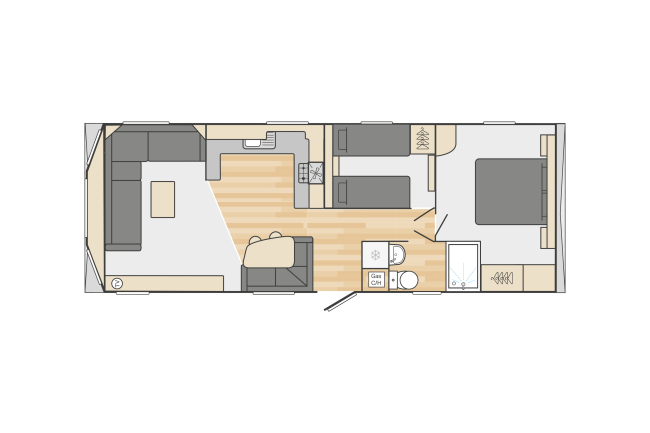 2024 Swift Loire floor plan 32x12 2 bedrooms