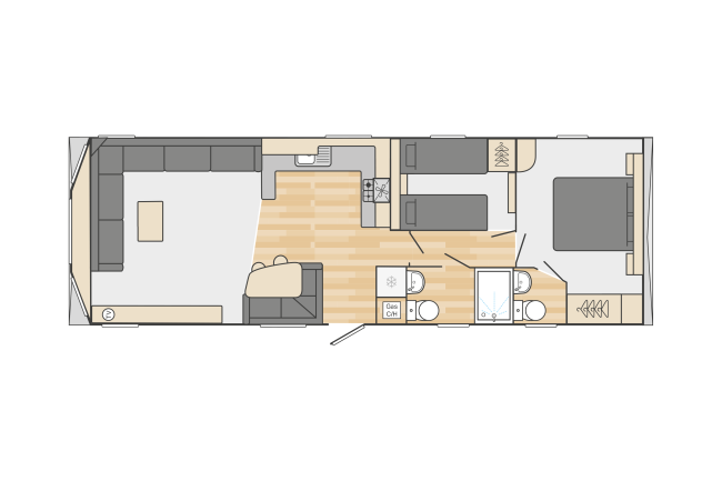 2024 Swift Loire floor plan 35x12 2 bedrooms