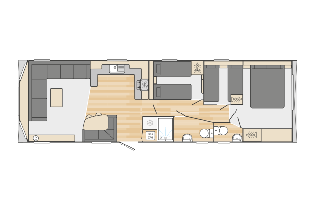 2024 Swift Loire floor plan 38x12 3 bedrooms