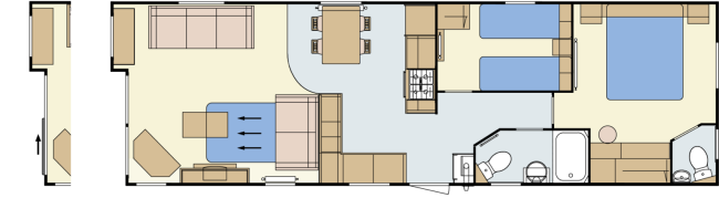 2024 Atlas Debonair 38x12 2 Bed floor plan