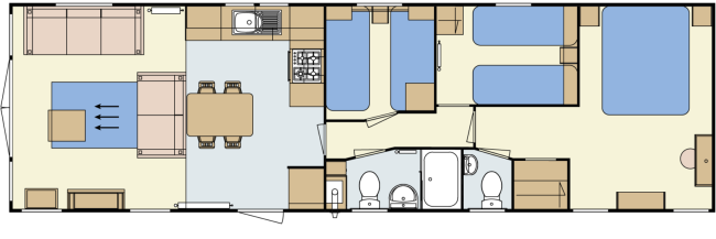 2024 Atlas Heritage 40x12 3 Bed floor plan