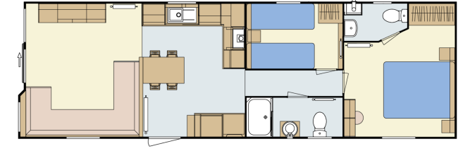 2024 Atlas Sahara 38x12 2 Bed floor plan