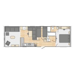 2024 Swift Moselle Lodge 40x13 Scandi 2 Bed floor plan