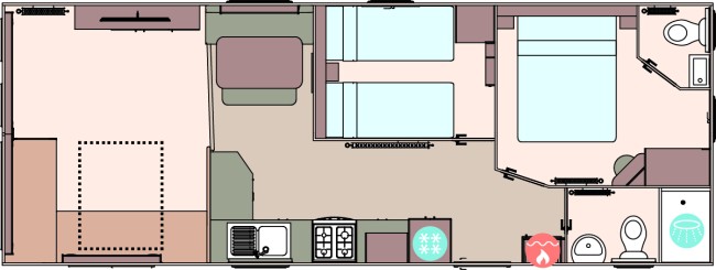 2024 ABI Coworth 32x12 2 bed Floor Plan