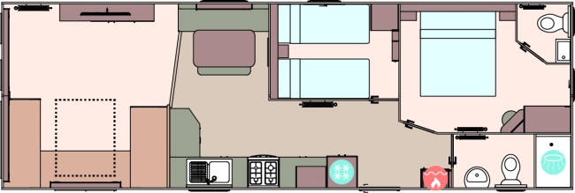 2024 ABI Coworth 36x12 2 bed Floor Plan