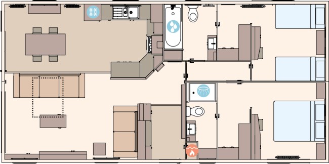 2024 ABI Kielder 40x20 2 bed Floor Plan