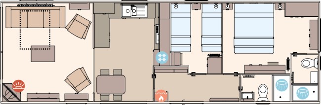 2024 ABI Langdale 40x13 2 bed Floor Plan