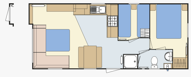 2023 Atlas Festival 28x12 2 Bed floor plan