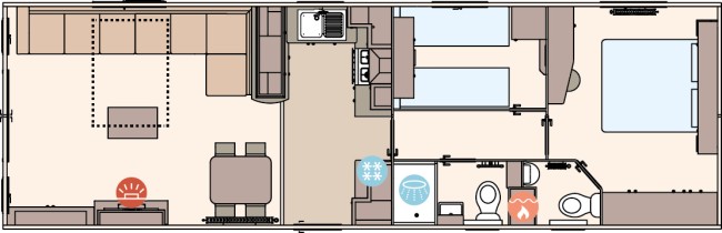 2024 ABI Wimbledon 38x12 2 bed Floor Plan