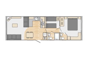 2025 Swift Bordeaux 38x12 2 Bed floor plan