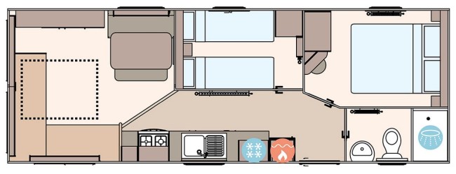 2025 ABI Coworth 28x10 2 bed Floor Plan
