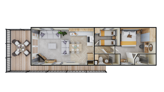 2025 Atlas Heritage 39x13 2 Bed 2 showers floor plan
