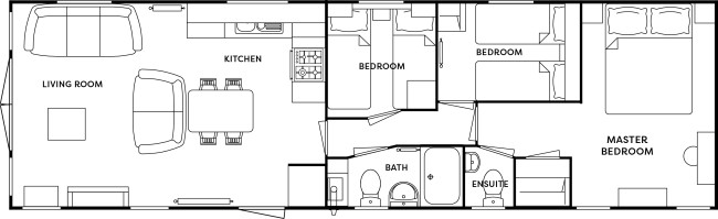 2025 Atlas Heritage 40x12 3 Bed floor plan