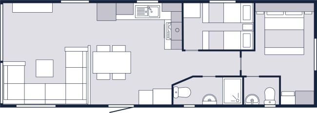 2026 Victory Ashberry 36 x 12 2 Bed Floor Plan