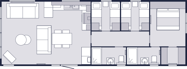 2026 Victory Davenport 41 x 14 3 Bed BS3632 Floor Plan