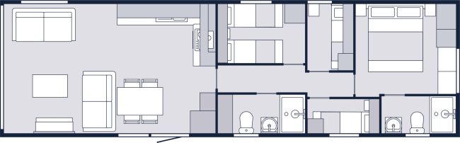 2026 Victory Harraway 41 x 12 - 8 Berth Floor Plan