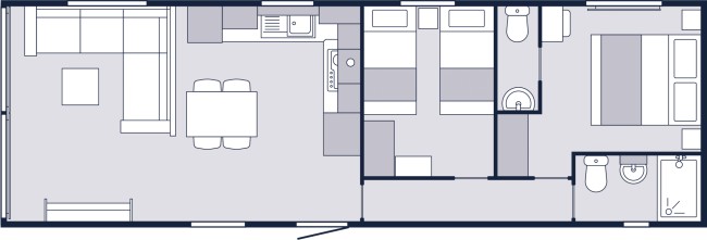2026 Victory Silverwood 38 x 12 2 Bed Floor Plan
