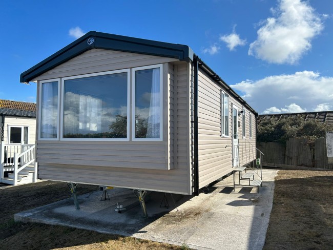 Exterior Front View of the 2025 Swift Loire 32 x 10 - 2 Bed Caravan